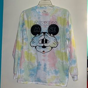 Tie Dye Mickey Mouse Long Sleeve Tee